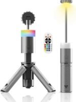 Portable Telescopic Camping Lantern & Long-Range Searchlight | USB Rechargeable Flashlight with 4-Color Ambient Light