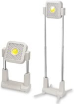 Cluemart 00W Rechargeable Telescopic LED Work Light (12–65") – 10000mAh Battery, 360° Rotating Waterproof Floodlight