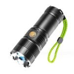 Cluemart Ultra Long-Range White Laser LED Flashlight – Zoomable Tactical Spotlight for Night Fishing & Camping