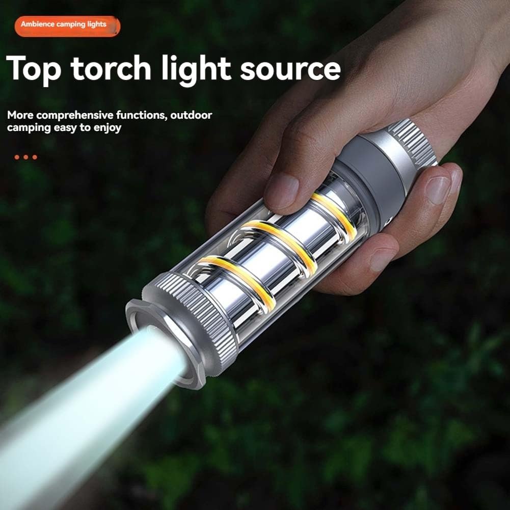 Cluemart 2000mAh Rechargeable LED Camping Lantern & Flashlight – 4 Lighting Modes, Portable Tent Emergency Light