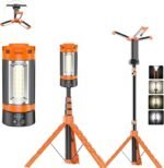Cluemart 12000mAh Rechargeable Cordless LED Work Light with Removable Tripod – 3-Stage Dimmable Portable Flood Light (Type-C)