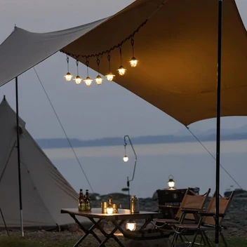 Cluemart Vintage Rechargeable LED Camping Lantern – Stepless Dimming, 4 Modes & IPX4 Waterproof Tent Light