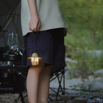 Cluemart Vintage Rechargeable LED Camping Lantern – Stepless Dimming, 4 Modes & IPX4 Waterproof Tent Light