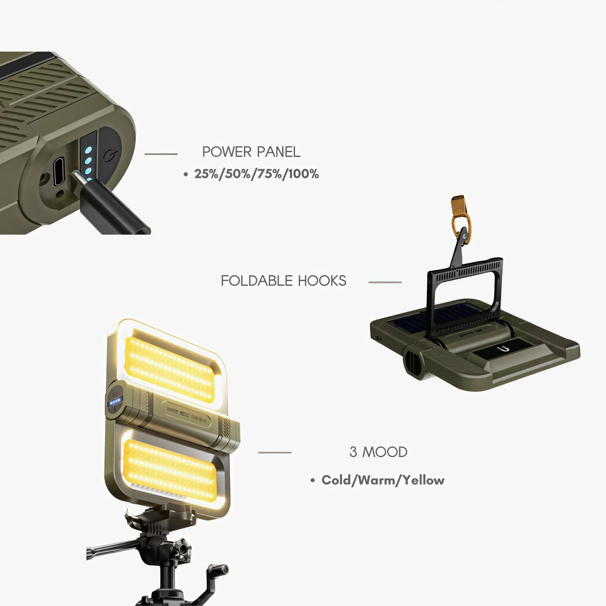 Cluemart 2-in-1 Collapsible Solar LED Camping Lantern | 5000mAh Portable Phone Charger & Emergency Light
