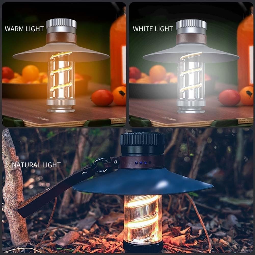 Cluemart 2000mAh Rechargeable LED Camping Lantern & Flashlight – 4 Lighting Modes, Portable Tent Emergency Light