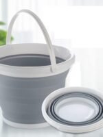 5L Collapsible Silicone Bucket with Handle – Portable Folding Water Pail for Car Wash, Camping, Fishing & Home Cleaning