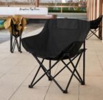 Heavy-Duty Portable Camp Chair (300 lbs Capacity) – Durable Oxford Fabric Folding Outdoor Armchair with Storage Bag for Camping & Tailgating