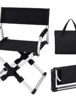 Compact Folding Camp Chair with Shoulder Bag – Heavy-Duty Oxford Fabric Outdoor Seat with Supportive Backrest for Hiking, Tailgating & Lawn
