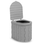 Heavy-Duty Folding Portable Commode Toilet Stool – Lightweight Camp Toilet Seat for Adults, Seniors, Hiking & Bedside Care