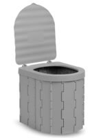 Heavy-Duty Folding Portable Commode Toilet Stool – Lightweight Camp Toilet Seat for Adults, Seniors, Hiking & Bedside Care