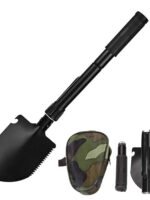 Multi-Function Folding Camping Shovel & Entrenching Tool – Portable Carbon Steel Survival Spade with Pickaxe & Saw for Car Emergency, Hiking & Gardening