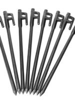 12-Inch Heavy-Duty Forged Steel Tent Stakes – Unbreakable Metal Ground Pegs for Rocky Terrain, Hard Ground, Camping Tarp & Canopy Anchoring