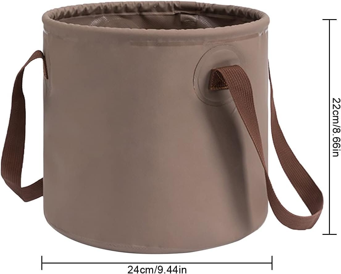 10 Liter Portable Folding Bucket – Heavy-Duty Waterproof Fabric Water Basin & Gear Storage Organizer for Outdoor Camping, Gardening & Hiking