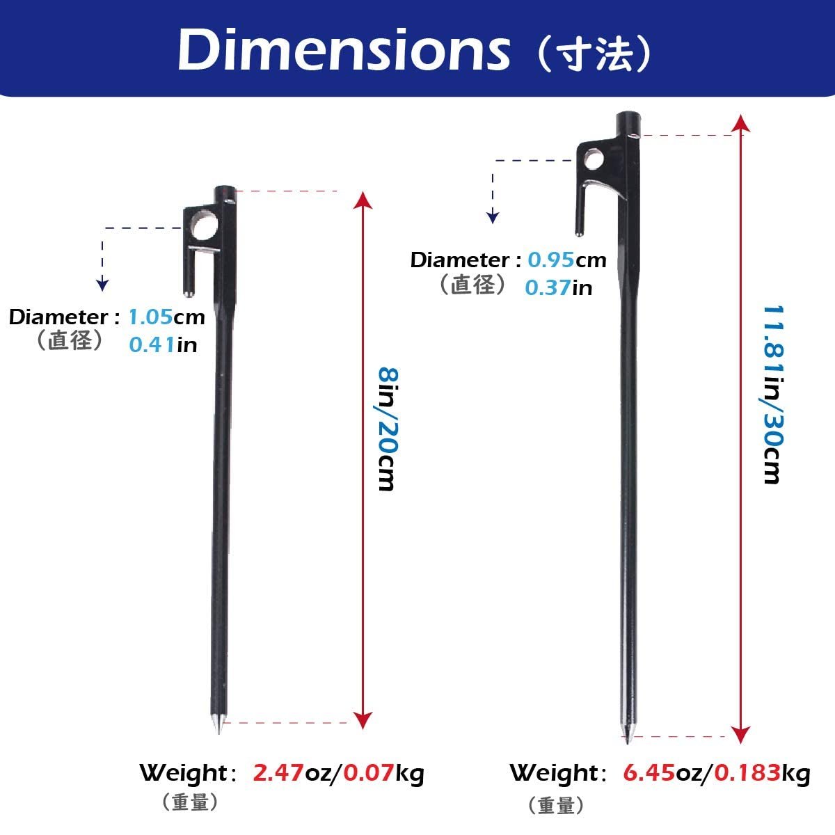 12-Inch Heavy-Duty Forged Steel Tent Stakes – Unbreakable Metal Ground Pegs for Rocky Terrain, Hard Ground, Camping Tarp & Canopy Anchoring