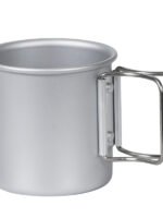 300ml Ultralight Aluminum Camping Mug with Folding Handles – Hard-Anodized Outdoor Coffee Cup & Water Pot for Backpacking, Hiking & Picnics